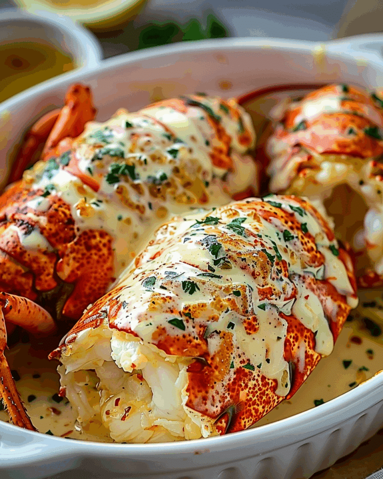 Broiled Lobster Creamy Garlic Butter