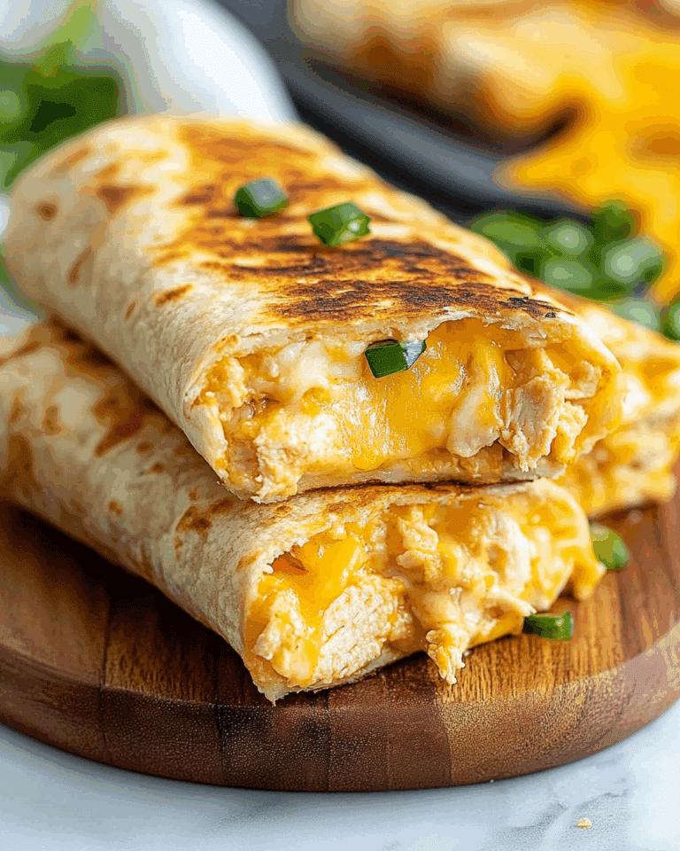 Cheesy Chicken Garlic Wraps
