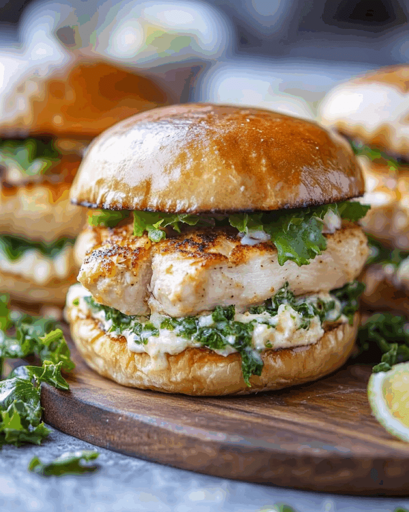 Chicken Caesar Burgers