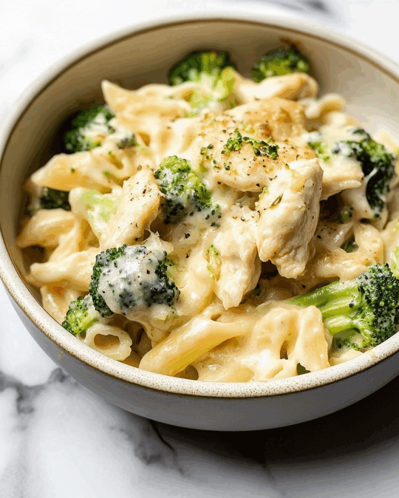 Chicken and Broccoli Alfredo Bake