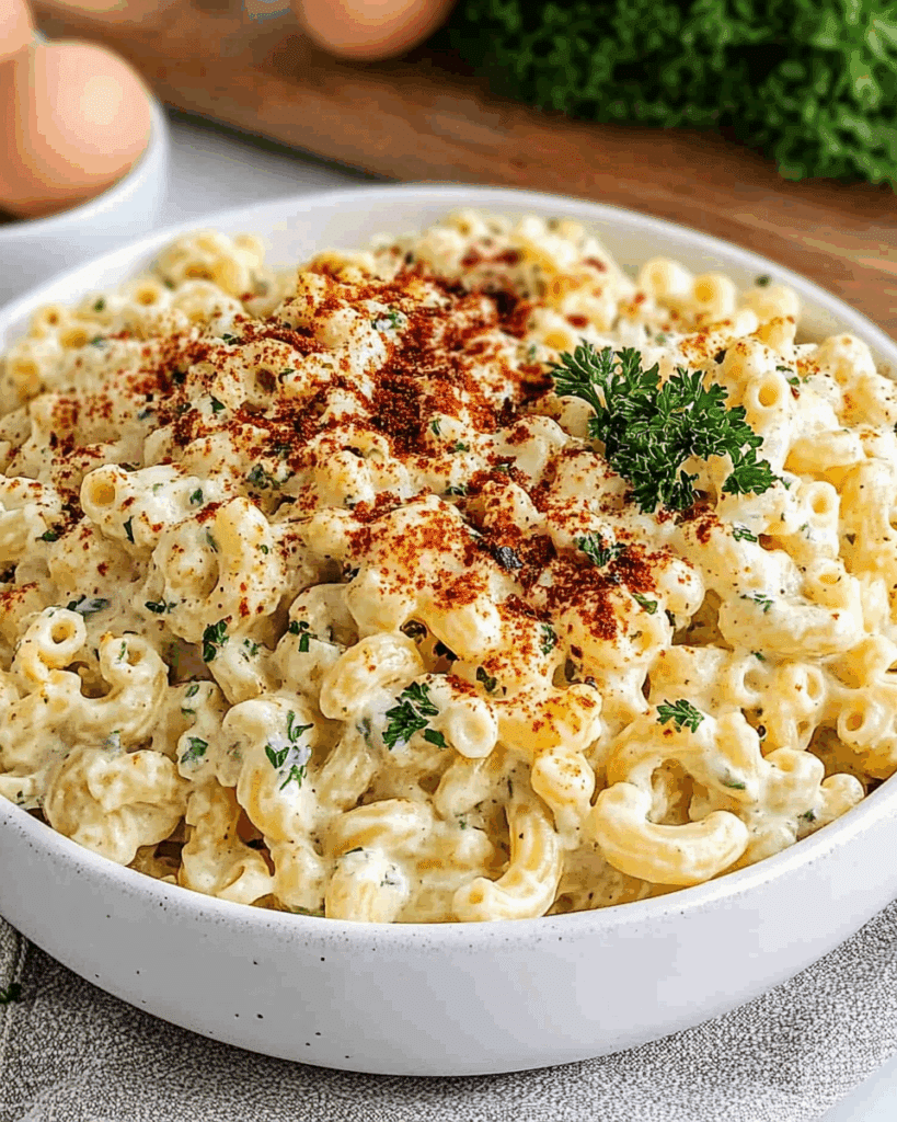 Deviled Egg Macaroni Salad