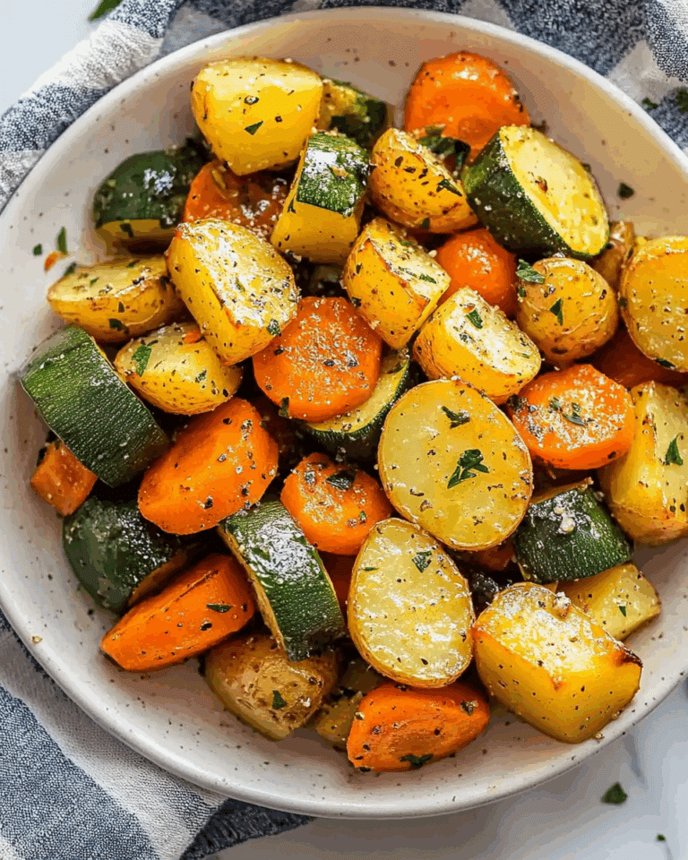 Garlic Herb Roasted Potatoes, Carrots, and Zucchini