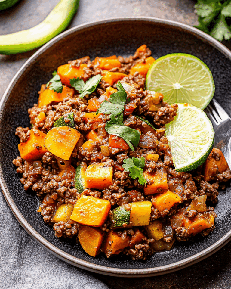 Ground Beef Zucchini Sweet Potato Skillet