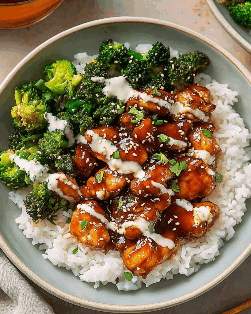 Sticky Chicken Rice Bowls