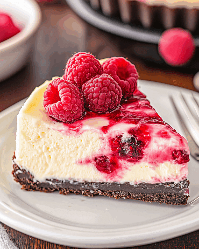 White Chocolate Raspberry Cheesecake