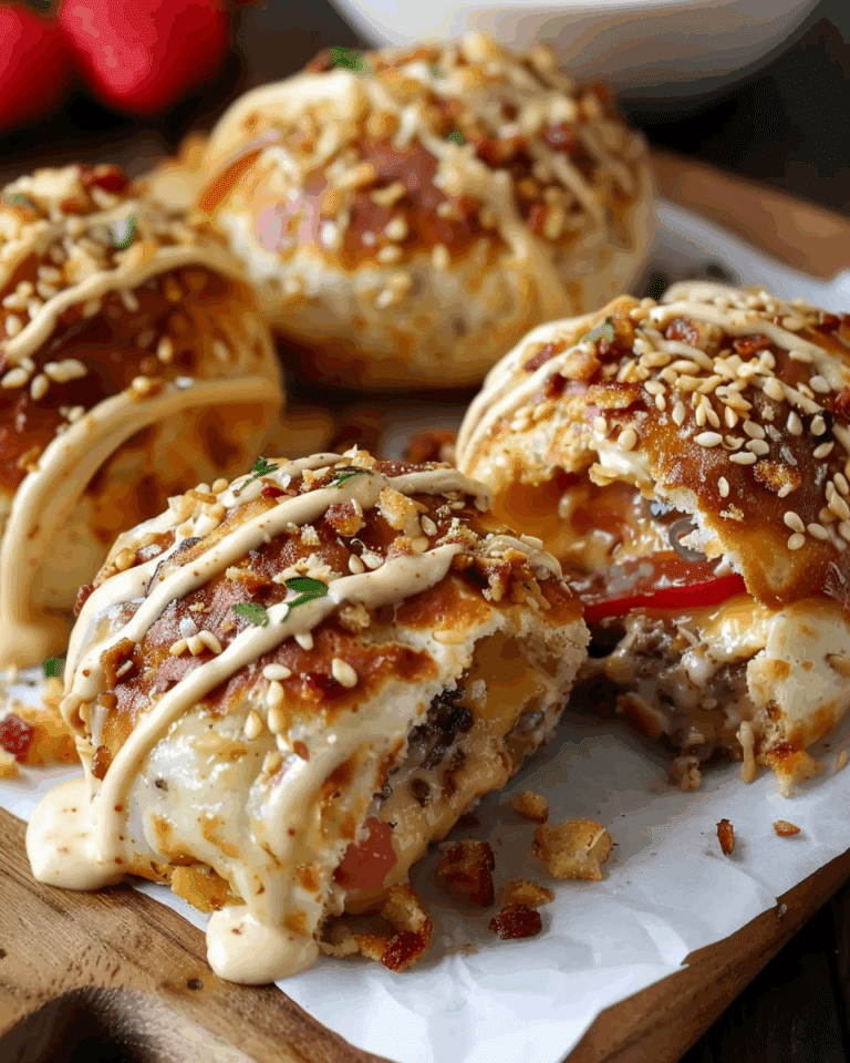 Garlic Parmesan Cheeseburger Bombs Recipe