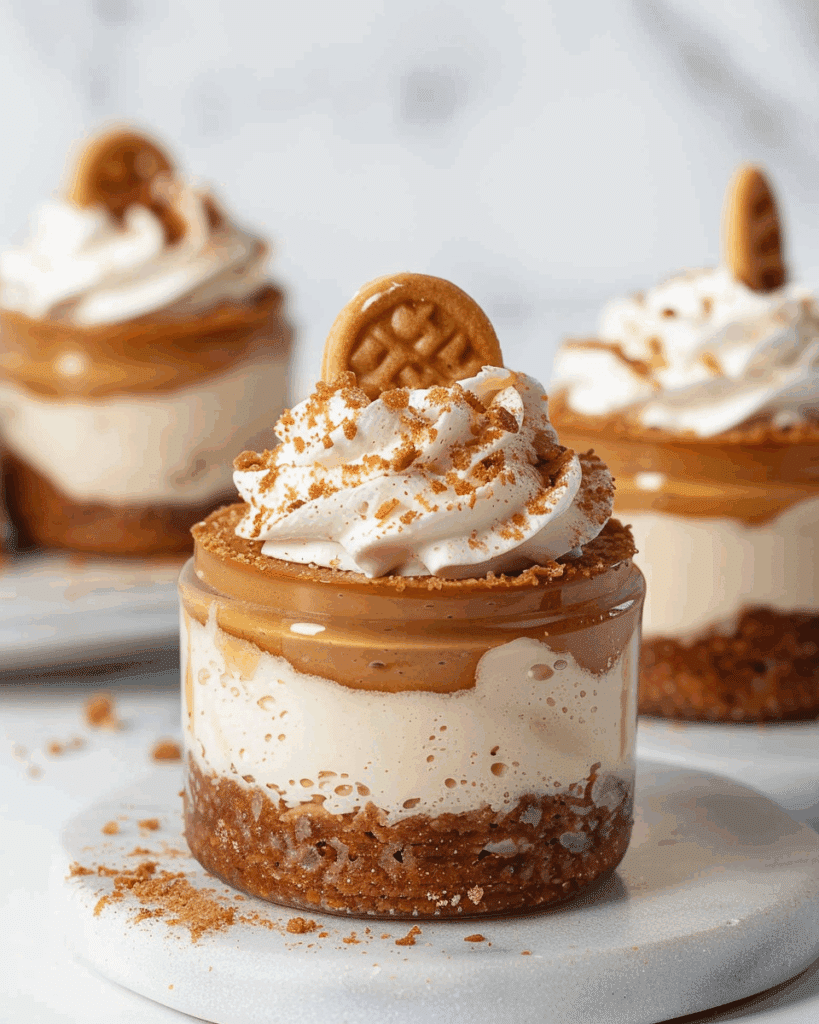 Mini Vegan Biscoff Cheesecakes