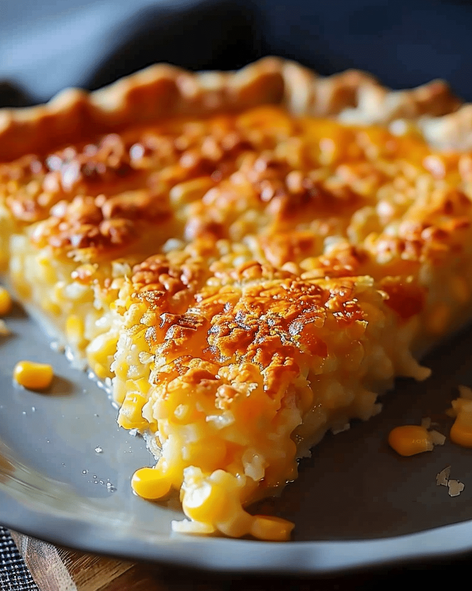 Cheddar Sweet Corn Pie