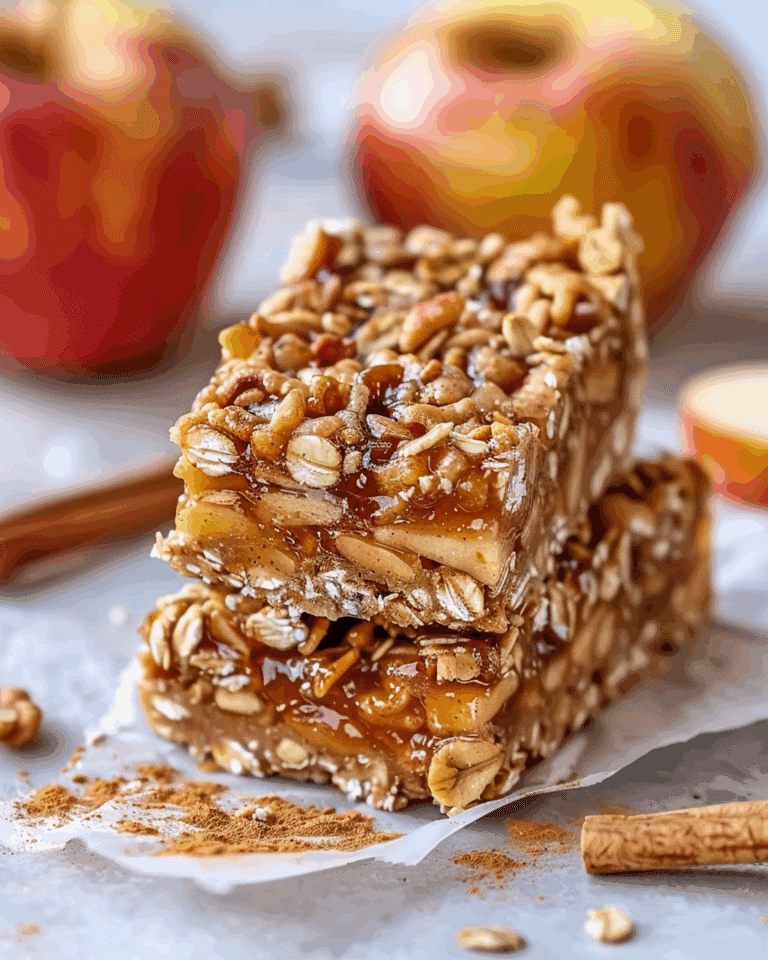 No-Oven Apple Cinnamon Snack Bars