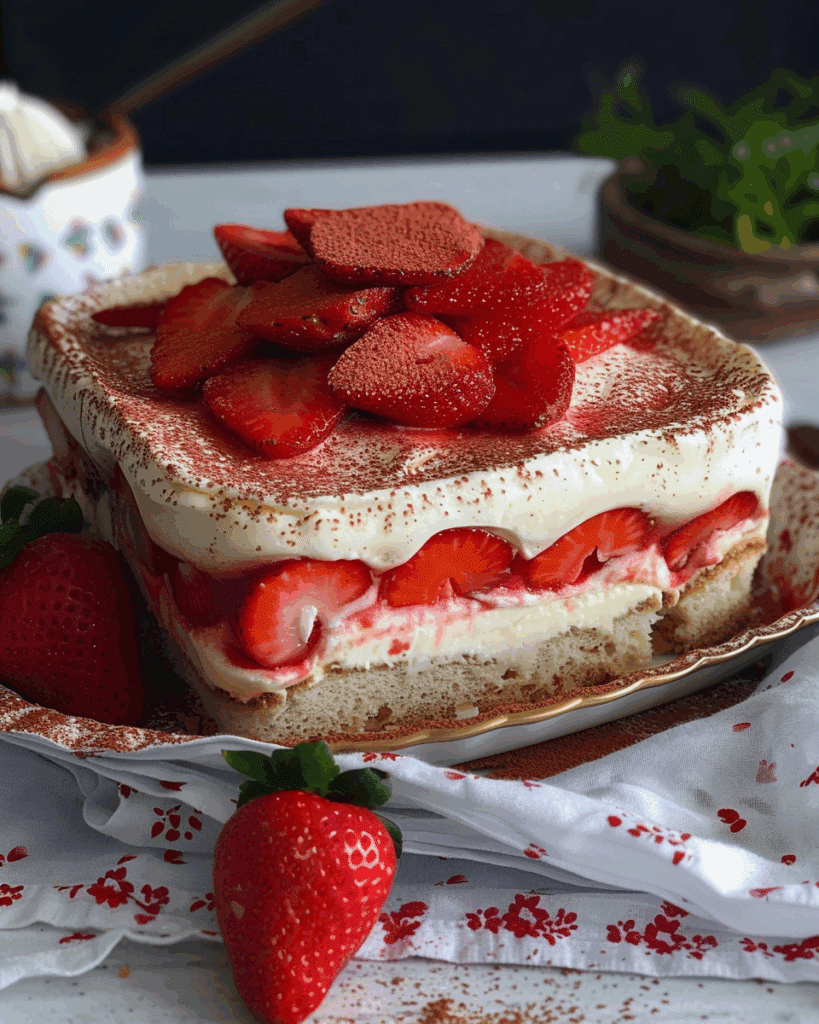 Delicious Strawberry Tiramisu