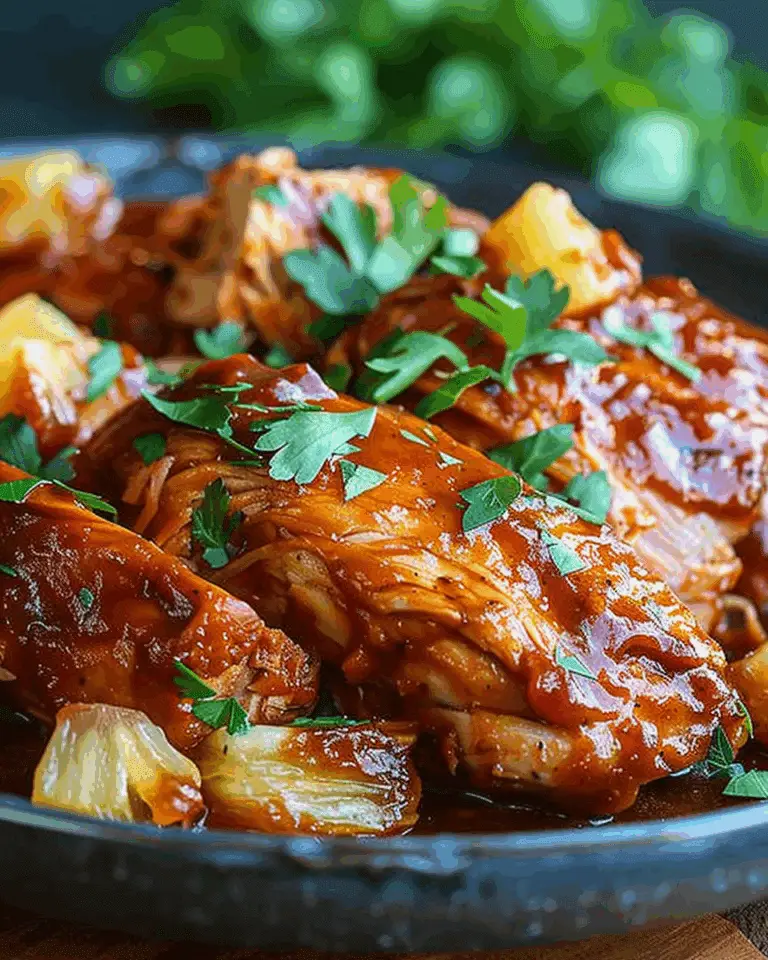 Crockpot Pineapple BBQ Chicken