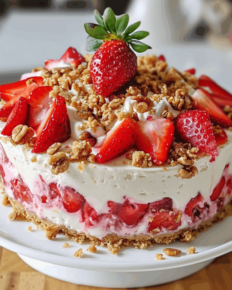 Berrylicious Strawberry Crunch Cheesecake
