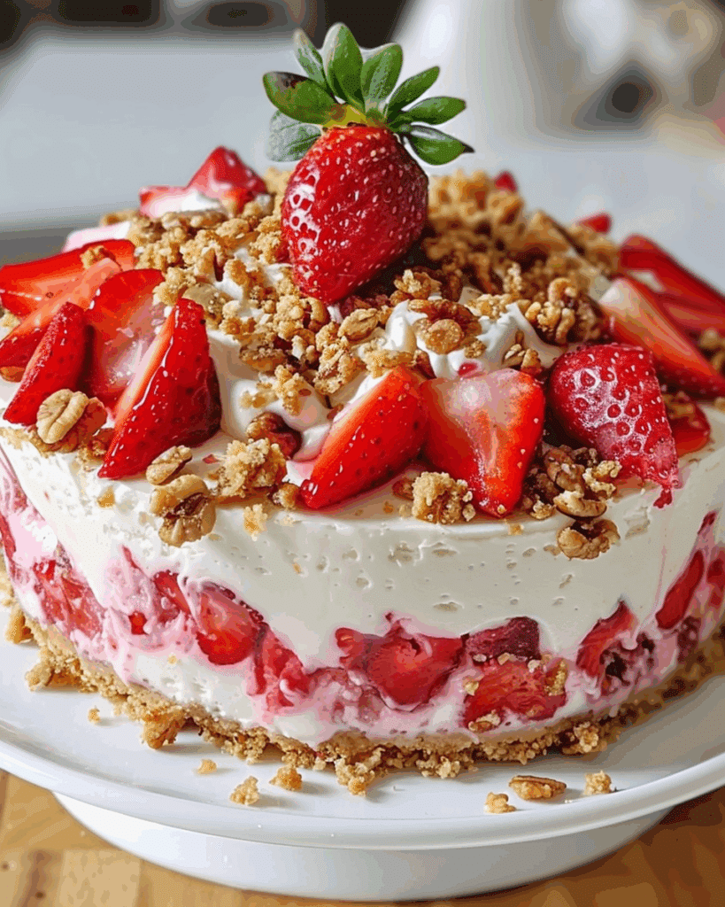 Berrylicious Strawberry Crunch Cheesecake