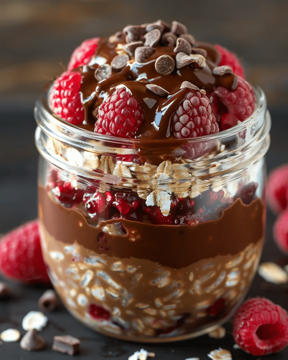 Chocolate Raspberry Overnight Oats