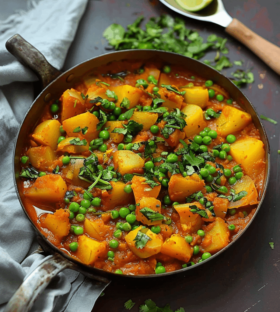 Vegan Bombay Potatoes and Peas