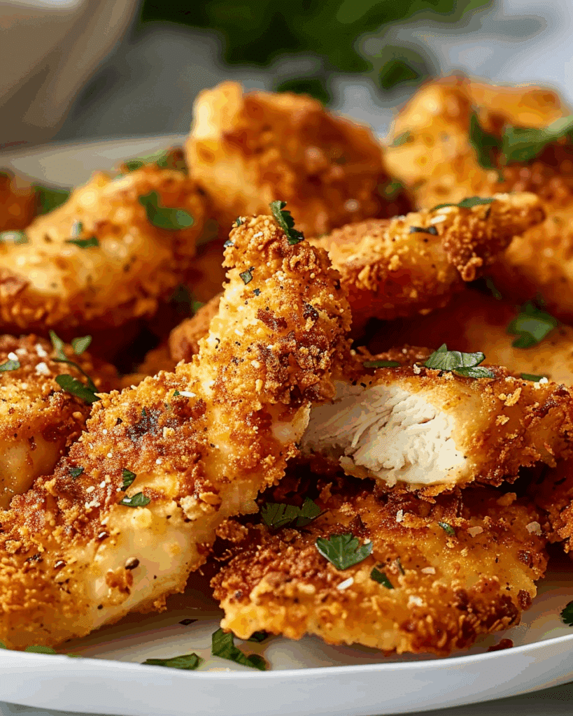 Crispy Parmesan Air Fryer Chicken Tenders