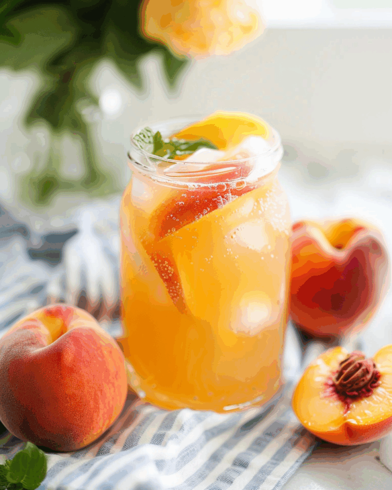 Homemade Peach Lemonade