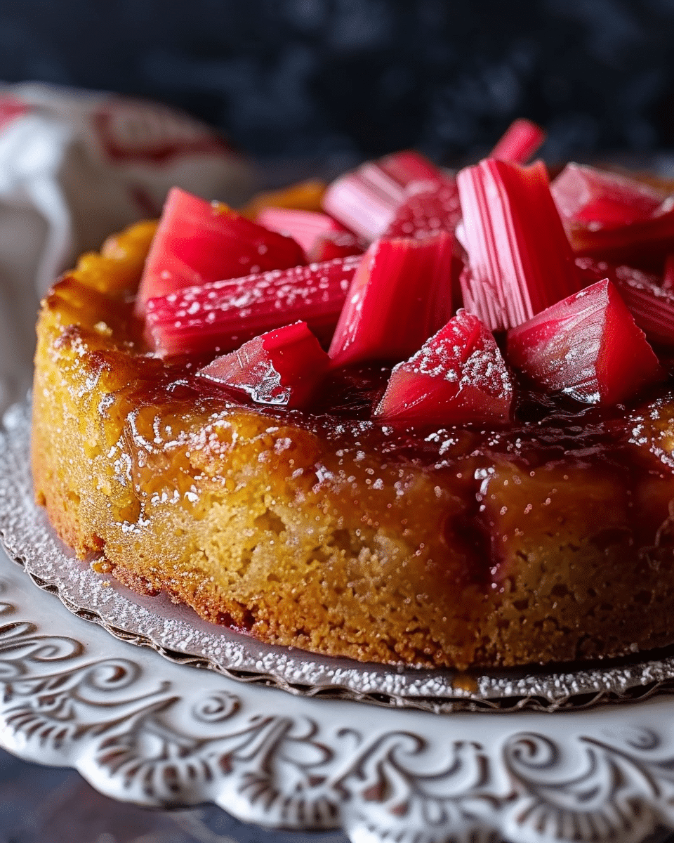 Easy Rhubarb Upside-Down Cake