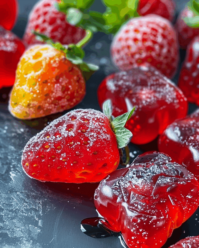 Candied Jolly Rancher Strawberries