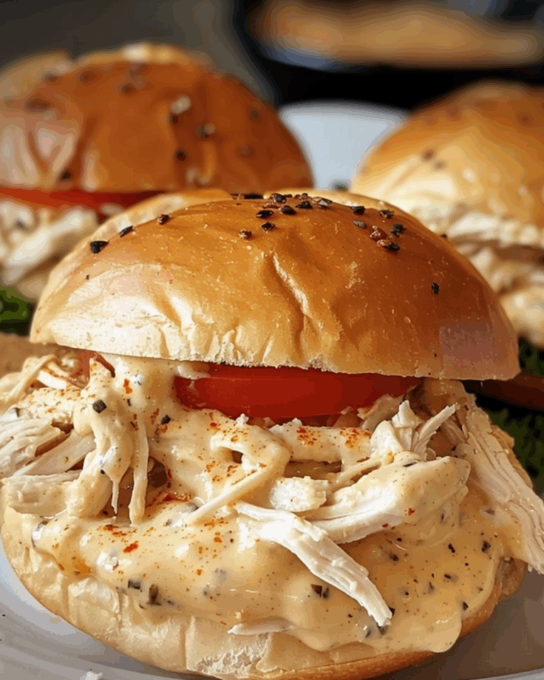 Crock Pot Ranch Chicken Sandwiches