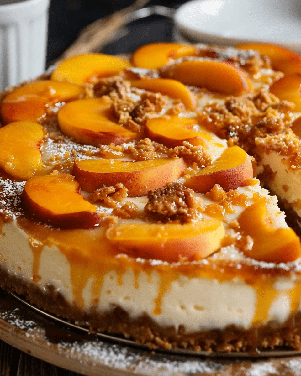 Peach Cobbler Cheesecake