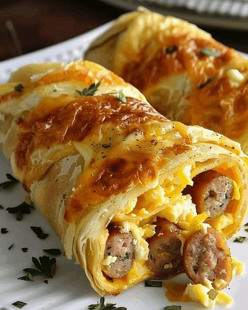 Sausage, Egg, And Cheese Breakfast Roll-Ups