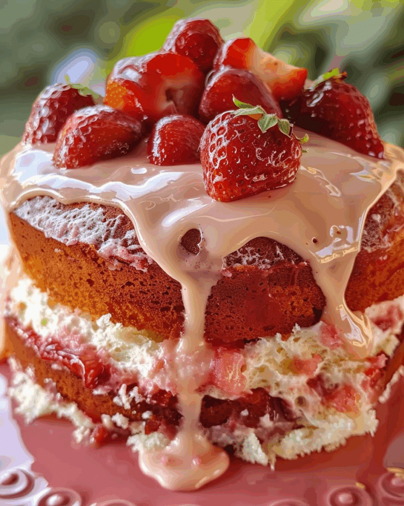 Strawberry Honeybun Cake
