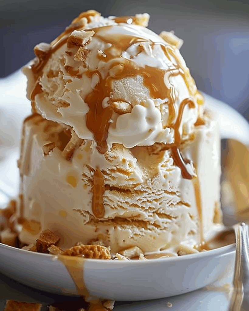 Caramel Cheesecake Ice Cream Dessert
