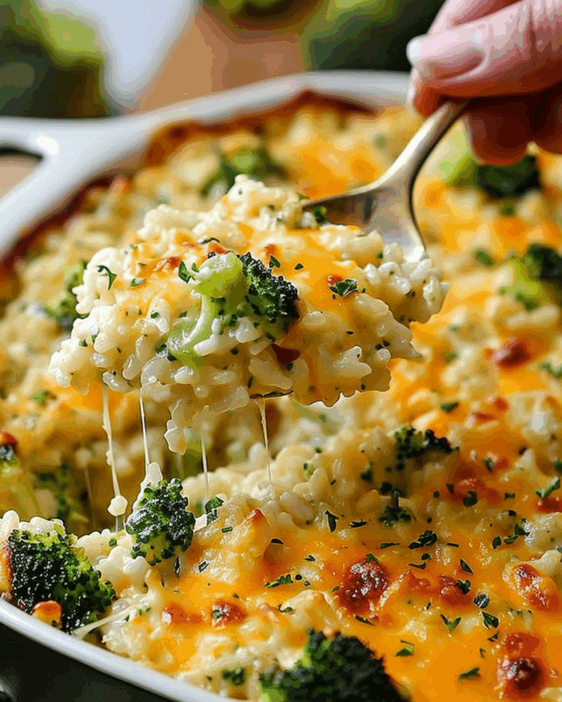 Cheesy Broccoli Rice Casserole