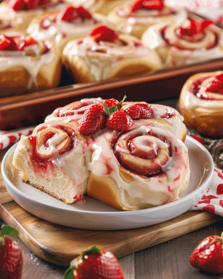 Strawberry Cheesecake Cinnabon Rolls