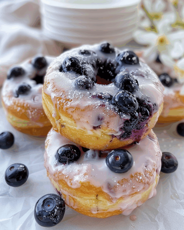 Baked Blueberry Donuts