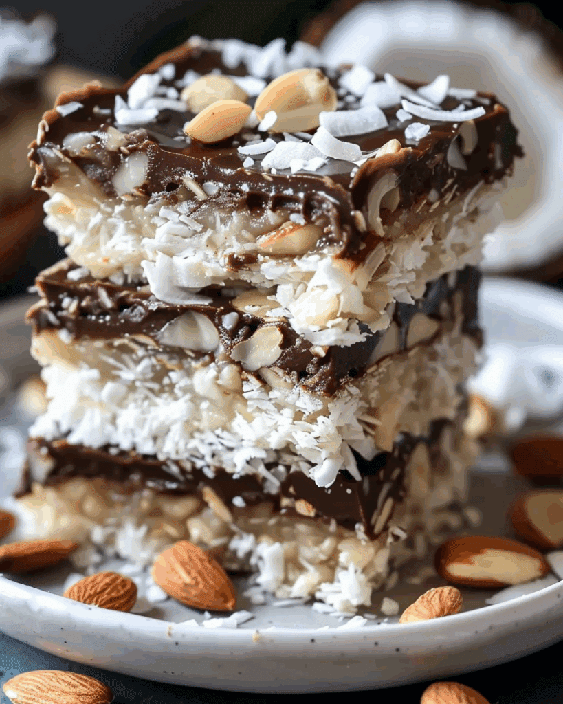 No-Bake Coconut Almond Joy Bars