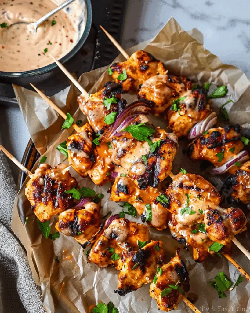 Bang Bang Chicken Skewers