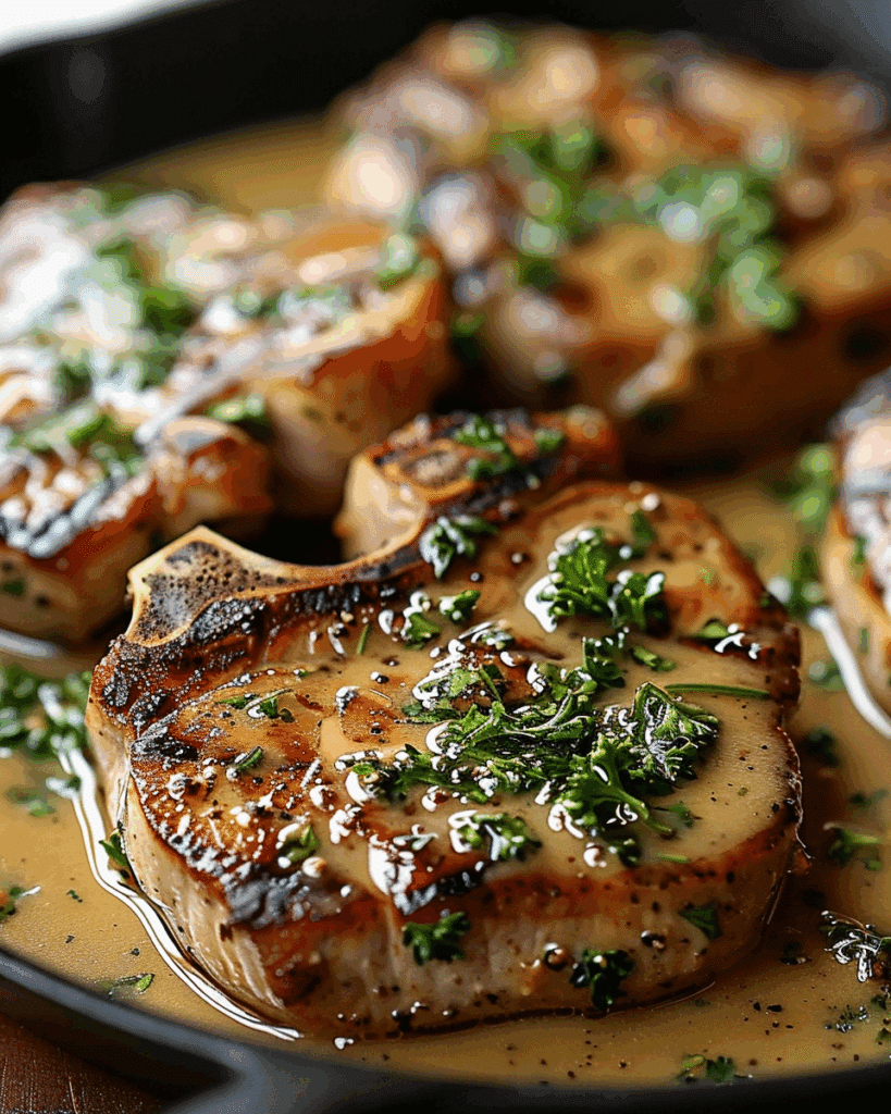 Smothered Boneless Pork Chops