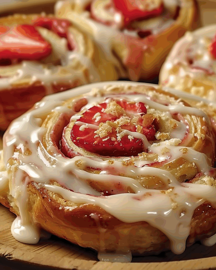 Strawberry Cheesecake Cinnabon Rolls