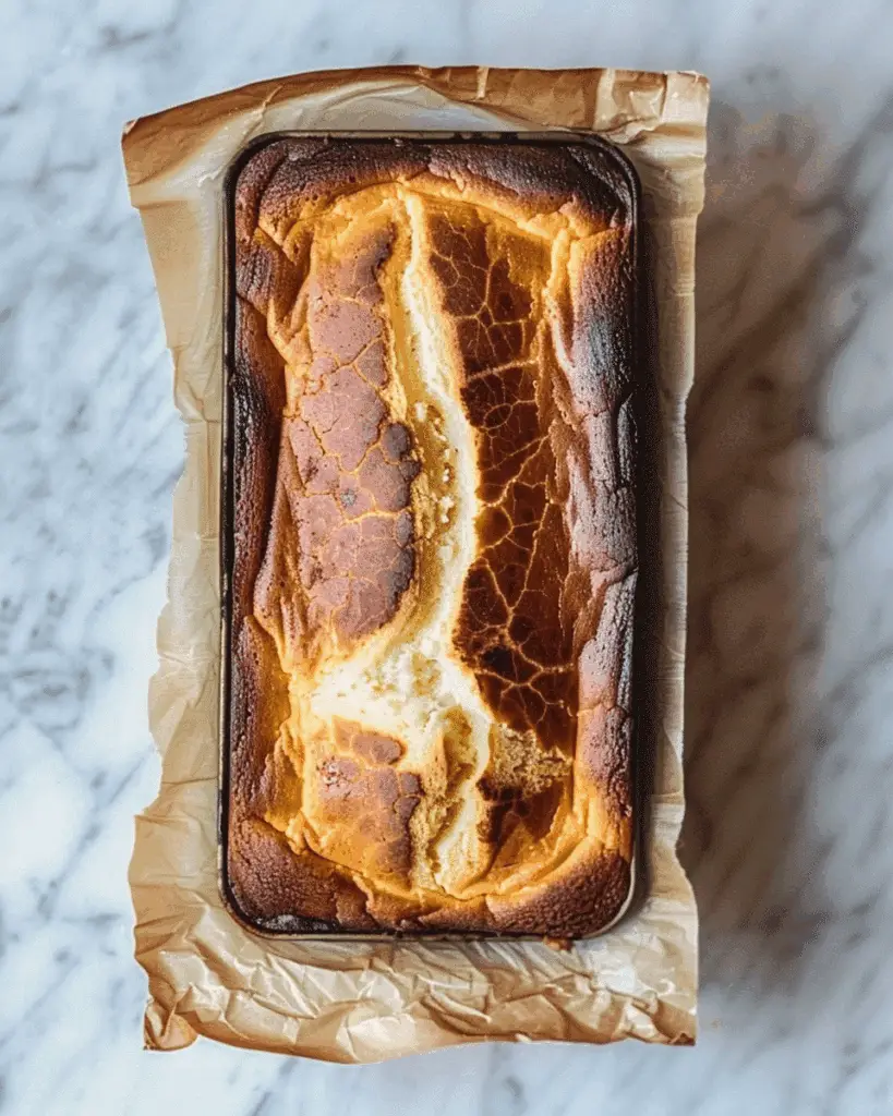 Burnt Basque Cheesecake in a Loaf Pan