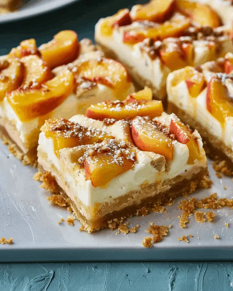 Peaches and Cream Pie Bars