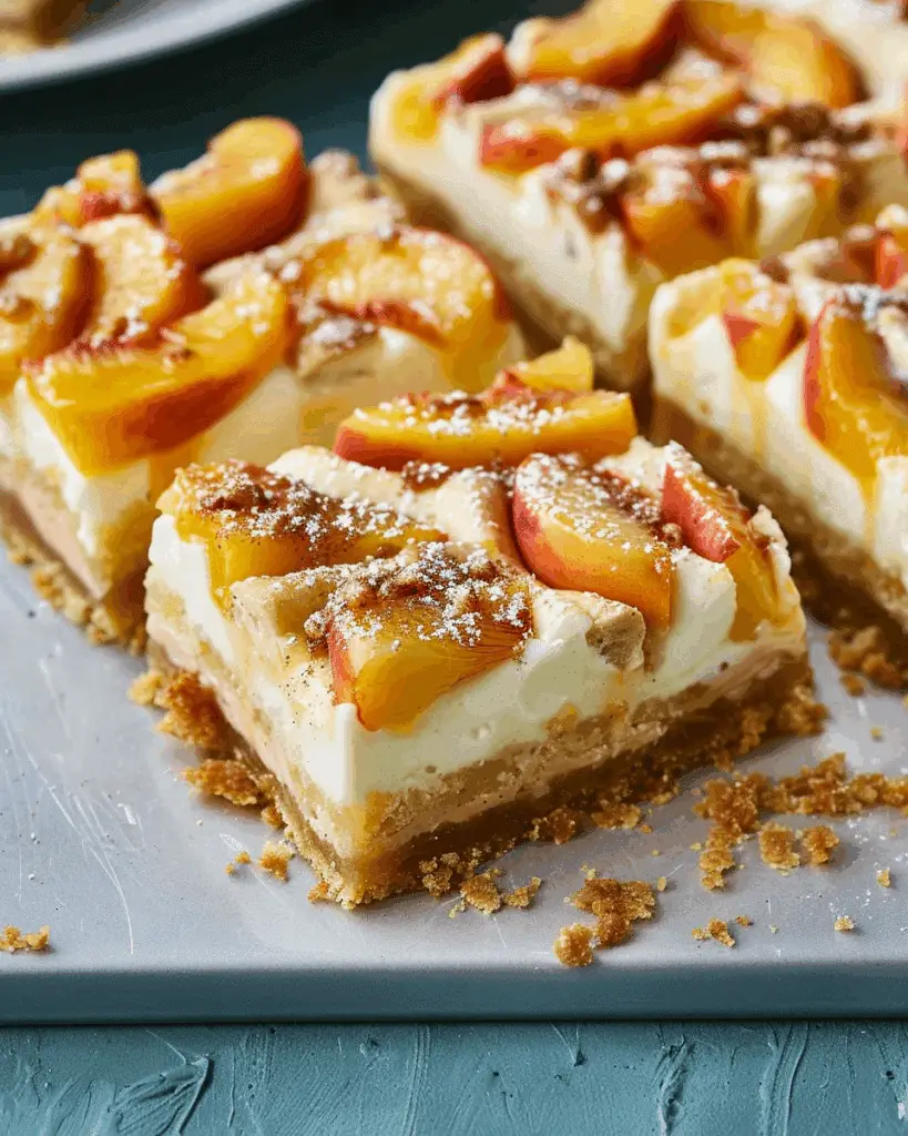 Peaches and Cream Pie Bars