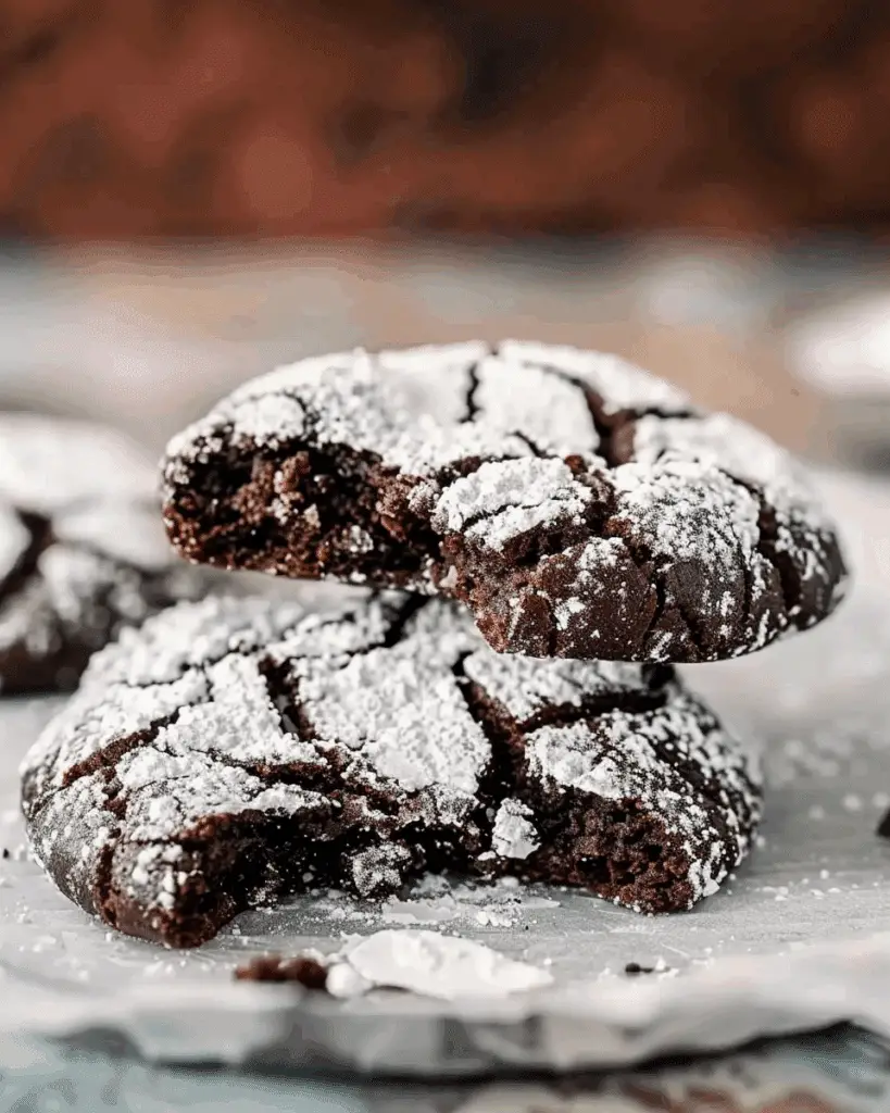 Chewy Chocolate Crinkle Cookies