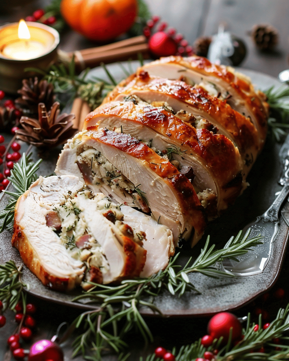 Turkey Roulade with Herb Stuffing