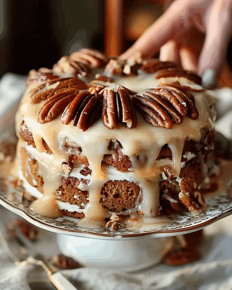 Southern Pecan Praline Cake with Butter Sauce