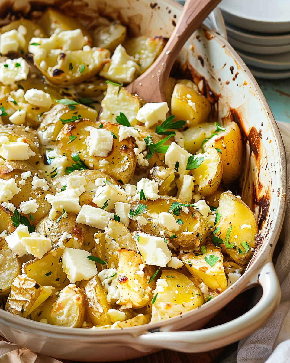 Baked Feta Potatoes