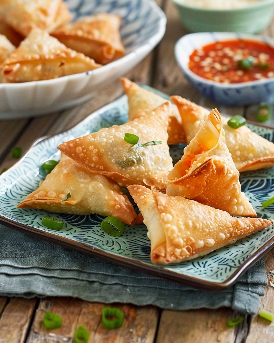 Easy Rice Paper Crab Rangoons