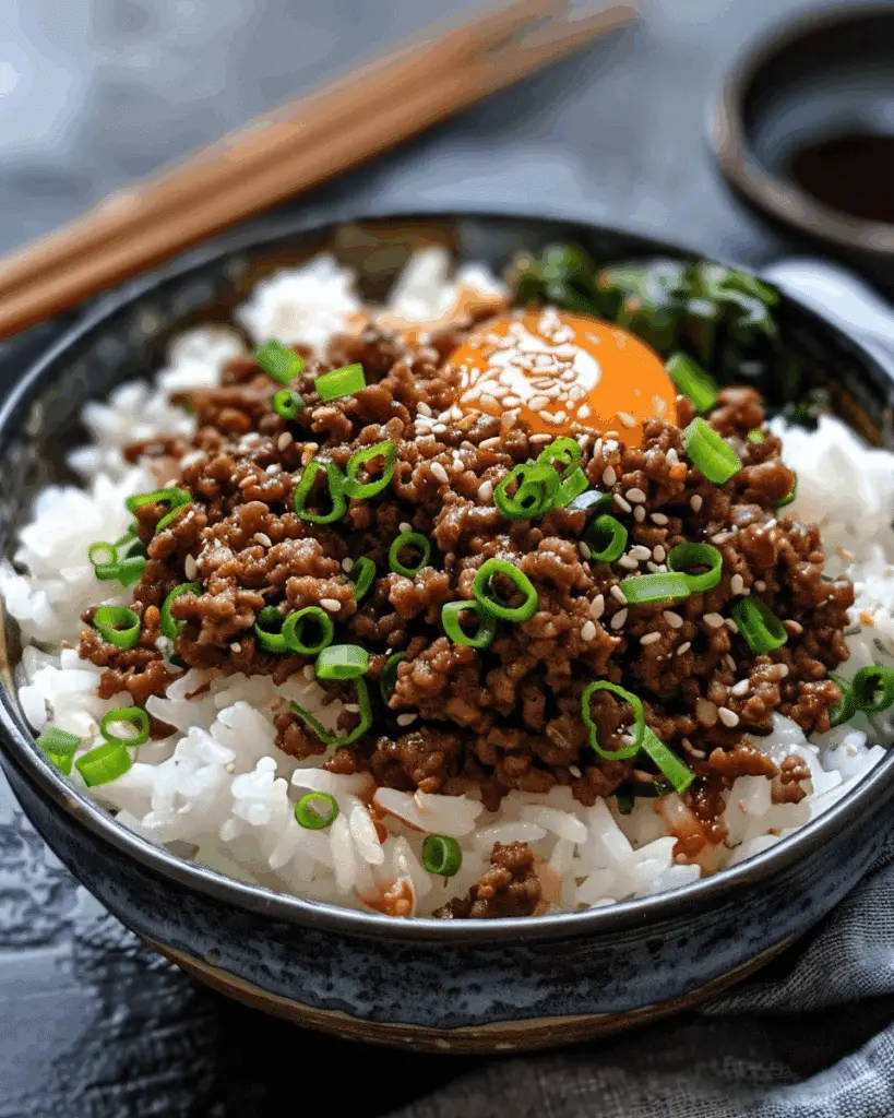 Delicious Korean Ground Beef Bowl
