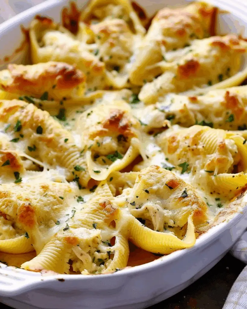 Chicken Alfredo Stuffed Shells