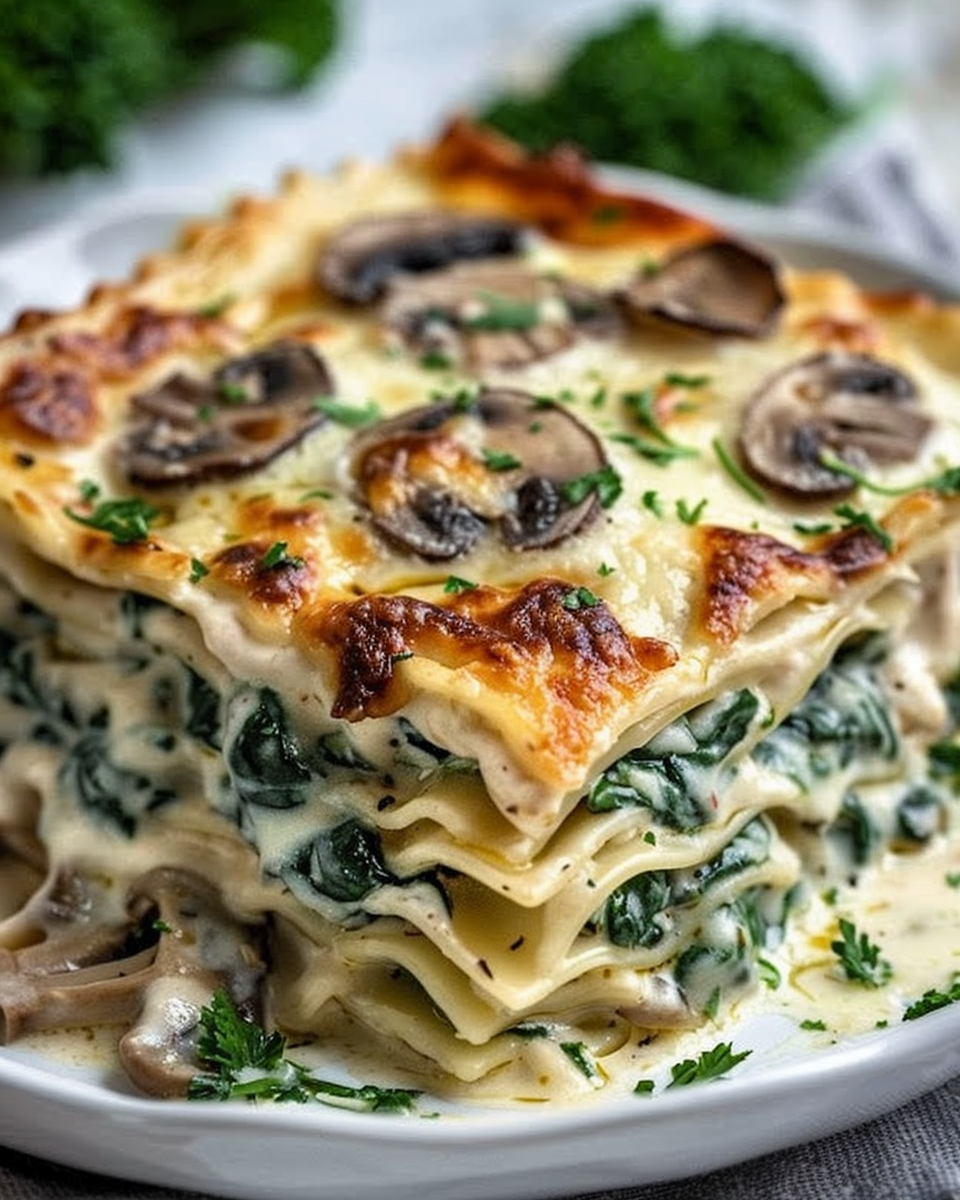 Creamy Spinach Mushroom Lasagna: A Comforting Delight