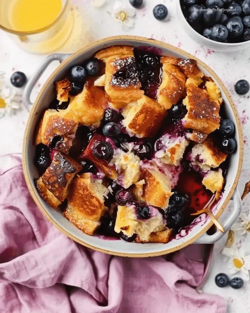 Overnight Blueberry French Toast Casserole