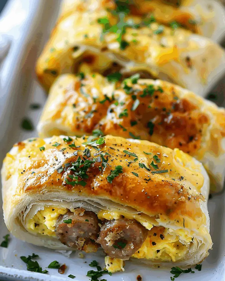 Sausage, Egg and Cheese Breakfast Roll‑Ups