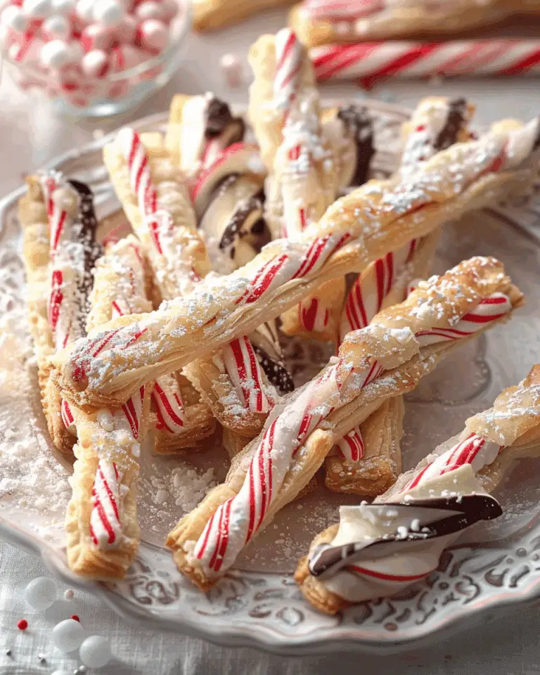 Peppermint Puff Pastry Sticks