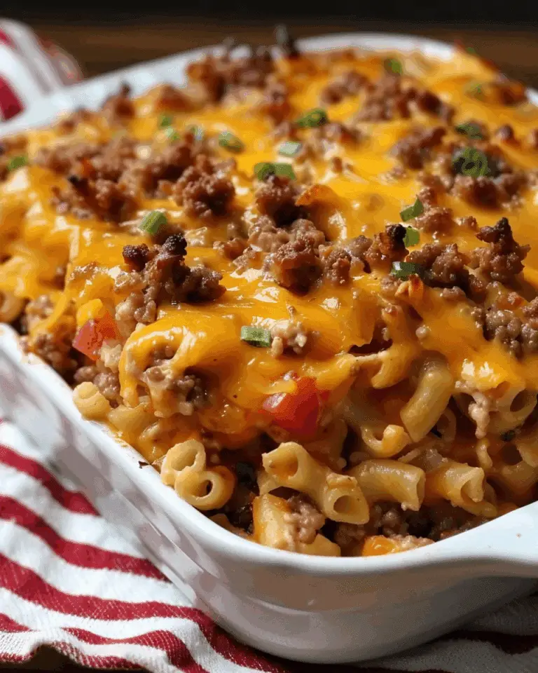 Loaded Cowboy Cheeseburger Casserole